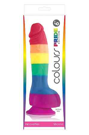 Фаллоимитатор Радуга NS Novelties Colours Pride Edition на присоске Sex Aura Киев