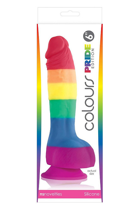 Фаллоимитатор Радуга NS Novelties Colours Pride Edition на присоске Sex Aura Киев - изображение 6