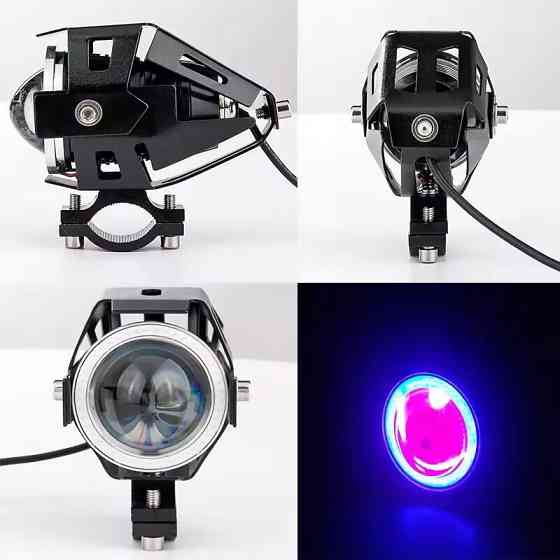 Фары-прожекторы U7 LED для мотоцикла с Angel Eyes и Devil Eyes, 3000 лм, 12-60 В Киев