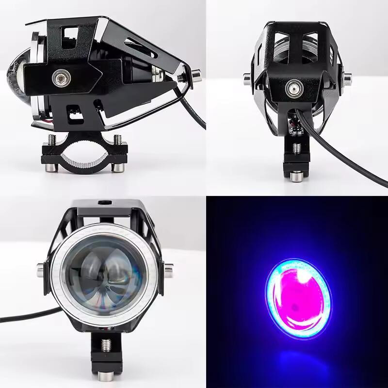 Фари-прожектори U7 LED для мотоцикла з Angel Eyes та Devil Eyes, 3000 лм, 12-60 В Київ - фото 1