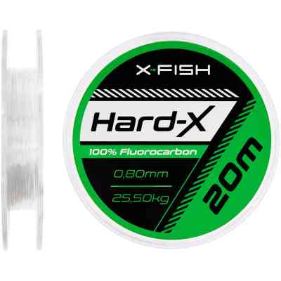 Флюорокарбон X-Fish Hard-X 20m (clear) 0.80mm 25.50kg (1917.03.95) Винница