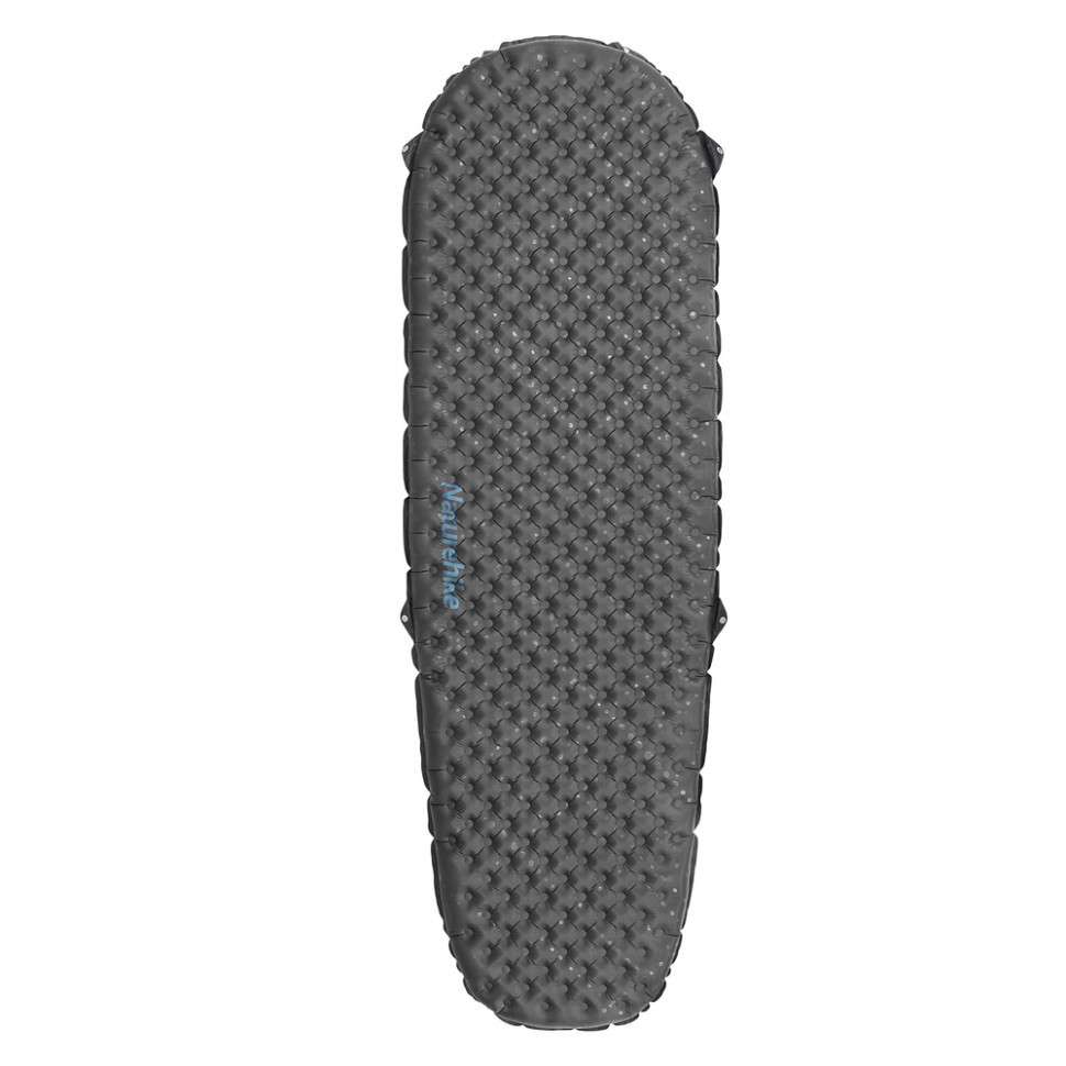 Матрас надувной сверхлегкий Naturehike CNH22DZ018, овальный, с мешком для надувания, 183 см, серый Ровно - изображение 1