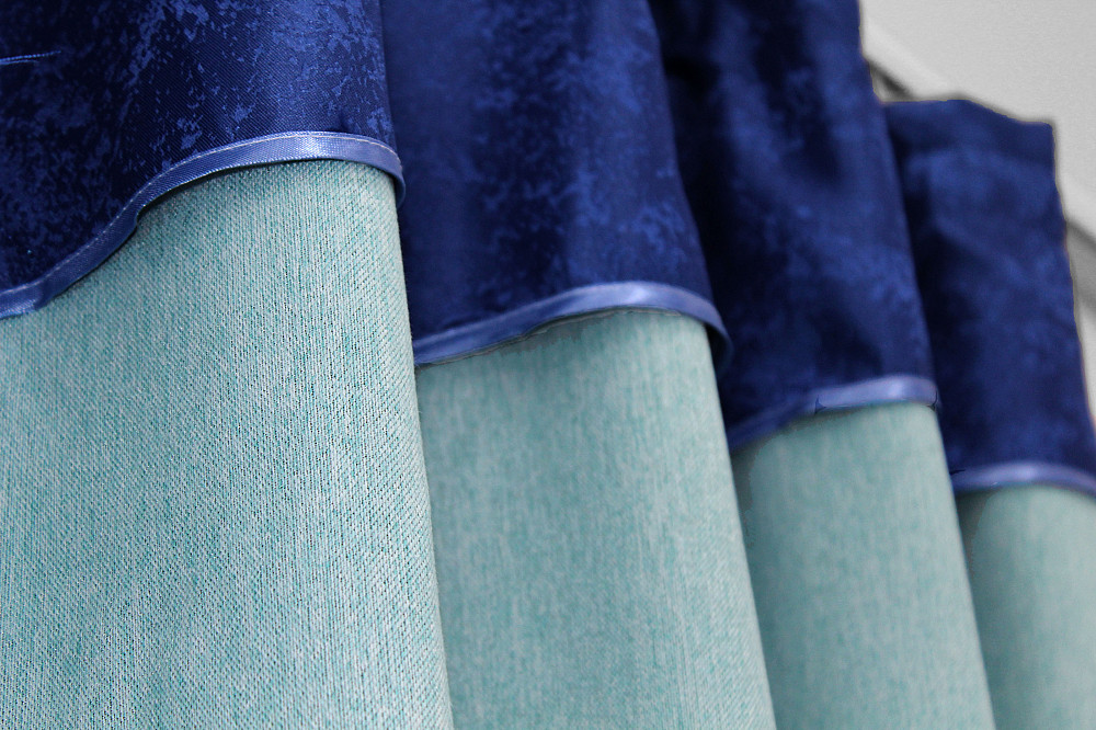 Шторки (270х190см) с ламбрекеном и подхватами цвет голубой с синим 00к 59-222 Киев - изображение 4