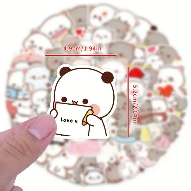 Набор наклеек (стикеров) Mochi Cat (30шт.) стикербомбинг для телефона, ноутбука Киев - изображение 5