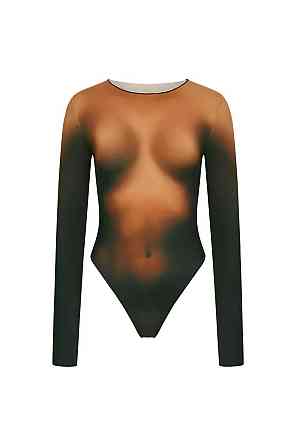 Женский привлекательный боди с пикантным принтом плотный микродайвинг Одесса