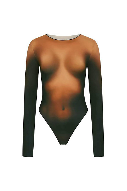 Женский привлекательный боди с пикантным принтом плотный микродайвинг Одесса - изображение 5