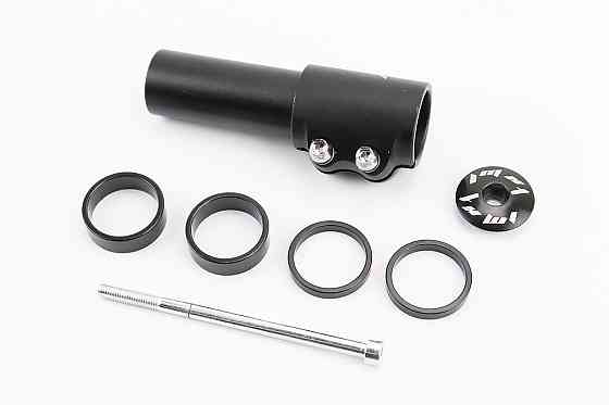 Подовжувач штока вилки 1 1/8” (28.6 мм)х117мм, алюмінієвий, чорний HR-117 Київ