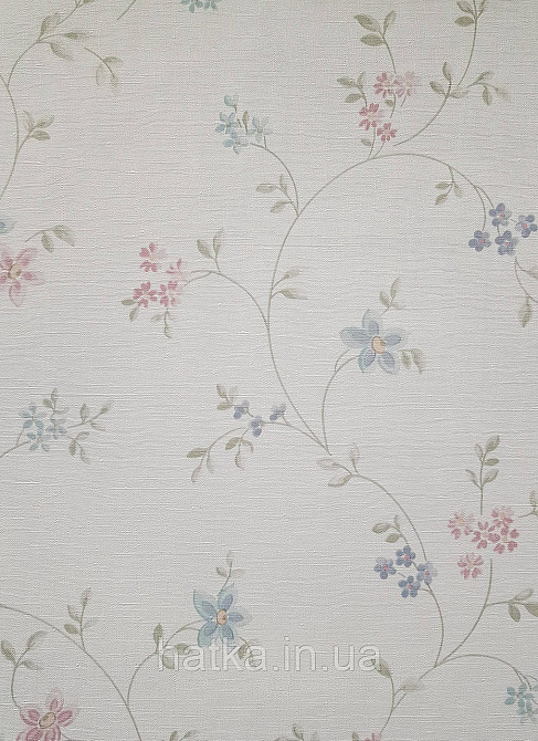 Шпалери вінілові на флізеліні A.S.Creation Maison charme 0.53x10 прованс квіти листя рожеві блакитні зелені Київ - фото 1