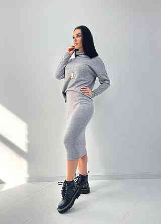 Жіночий ангоровий костюм "Valion" оптом I Норма Сірий, 42-44 Київ