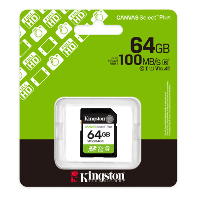Карта памяти Kingston 64GB SDXC class 10 UHS-I V10 A1 Canvas Select Plus (SDS3/64GB) Винница - изображение 3