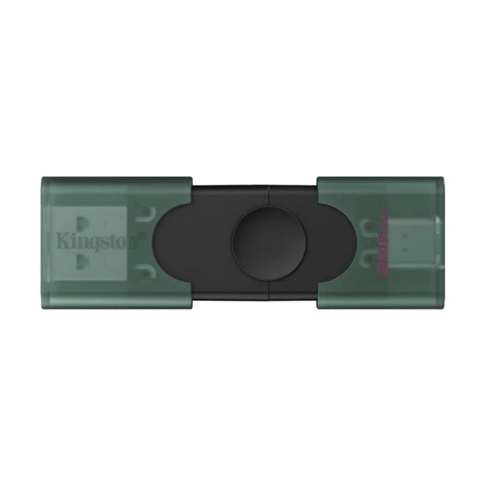 Флеш-накопичувач Kingston 256GB DataTraveler DuoG2 USB-A + USB-C 3.2 Gen 1 Black/Green Одеса - фото 1