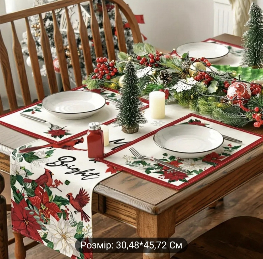 Різдвяна підставка для посуду 4 шт Сміла - фото 5