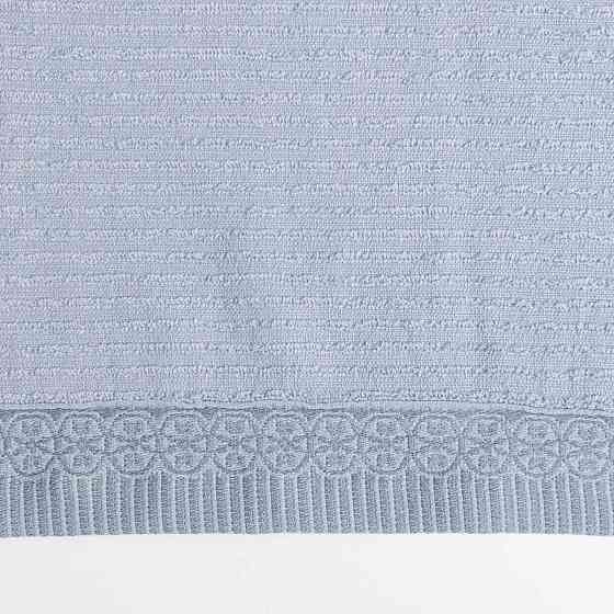 Махровий кухонний рушник з бордюром 30х50 см 400г/м2 GM Textile (Блакитний) Суми