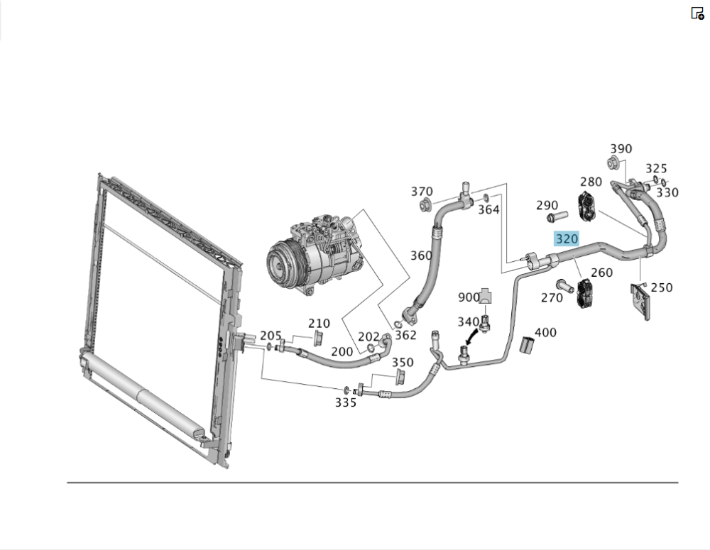Mercedes-Benz  A1668300100 Трубка кондиціонера ML/GLE W166 GLE Coupe C292 GL/GLS X166 Одеса - фото 2