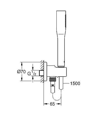 Душовий набір з тримачем для прихованого монтажу Grohe Euphoria Cosmopolitan (26404000)   ( 24394 ) Харків