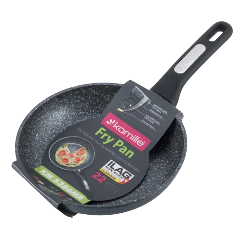 Сковорідка d22см алюміній а/п Black marble 5386MR KAMILLE Житомир - изображение 2