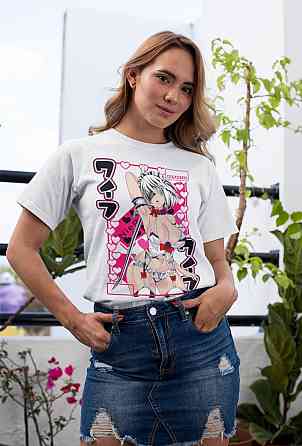 Футболка з аніме принтом Аніме Кйбер Пунк Ніер оверсайз (S/M/L) Чорний AnimeJ0212 Дніпро