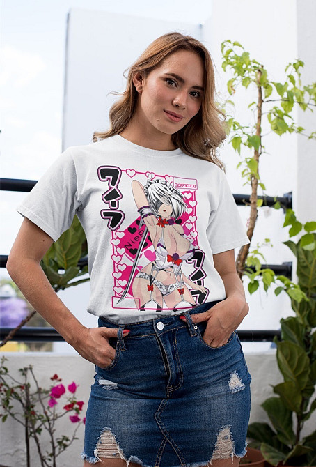 Футболка з аніме принтом Аніме Кйбер Пунк Ніер оверсайз (S/M/L) Чорний AnimeJ0212 Дніпро - фото 2