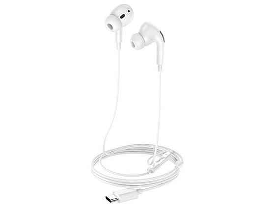 Наушники проводные HOCO M101 Pro Crystal sound Type-C цифровой с микрофоном, цвет белый 6931474782403 Одесса