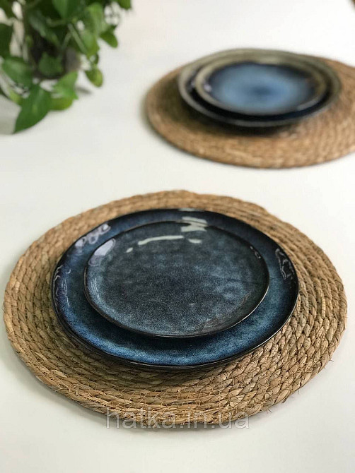 Підтарельник плетений солом'яний "Темна натура" 38 см темний натуральний Київ - фото 7