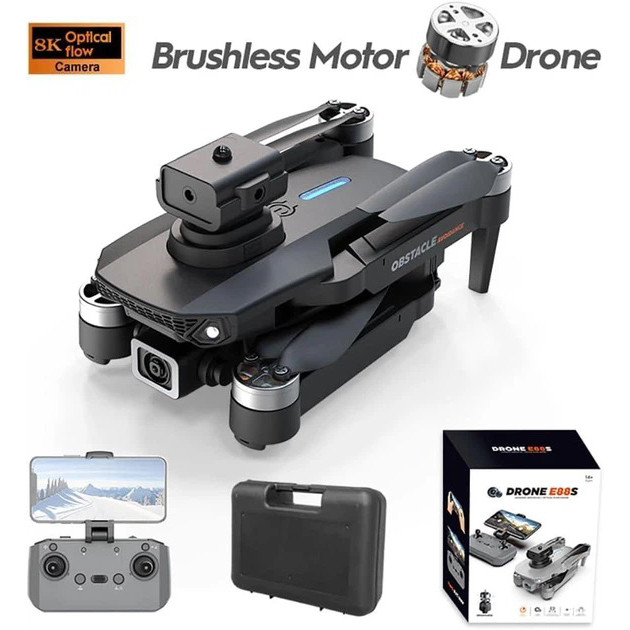 Квадрокоптер E88 міні дрон з HD камерою FPV до 20 хв польоту 2 АКБ та КЕЙС GU-34 Львів - фото 5