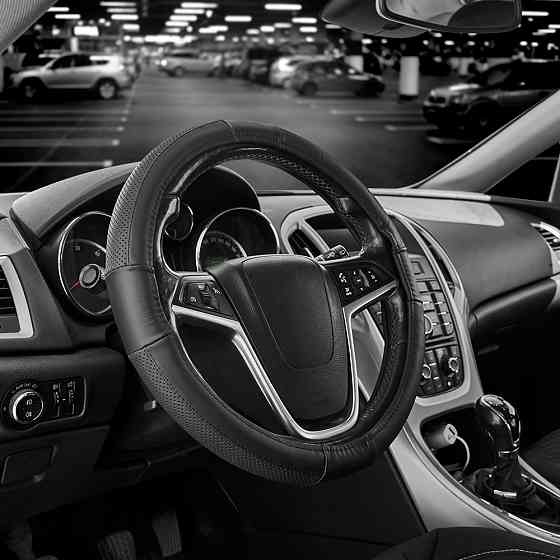 Чехол на руль Carlife 37-39см, кожа, черный SW244M Львов