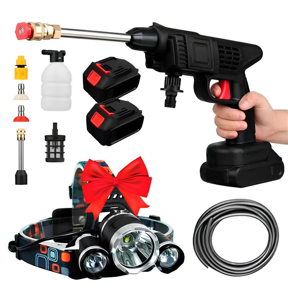 Аккумуляторная мойка высокого давления + Подарок Налобный фонарь T6+2XPE, RJ-3000 / Мини-мойка для авто Киев - изображение 1