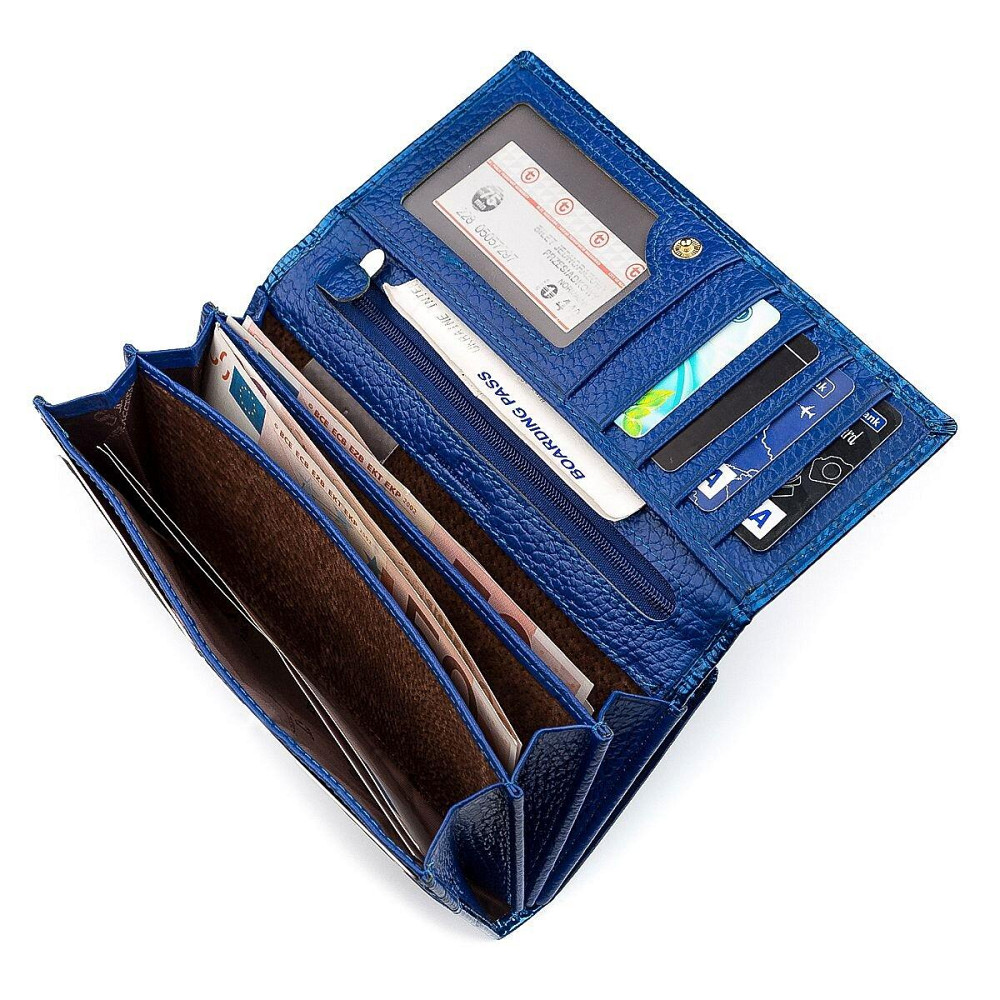 Кошелек женский ST Leather 18394 (S3001A) вместительный Синий Киев - изображение 4
