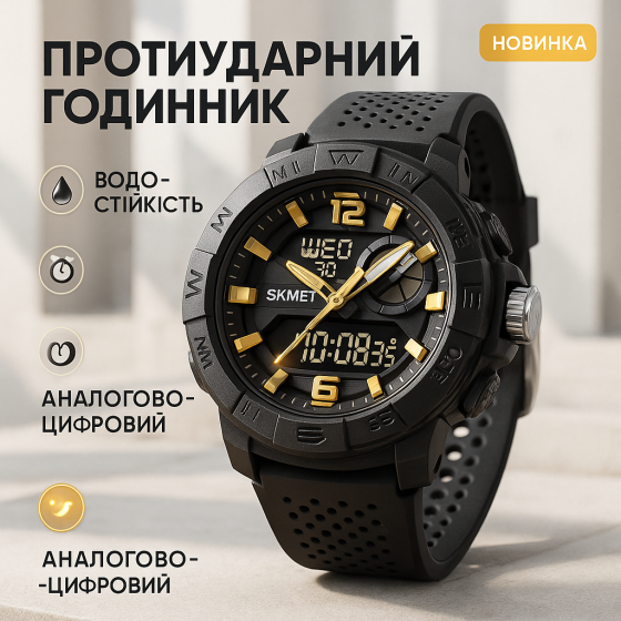 Годинник для походу SKMEI 2163GD, Годинник наручний електронний тактичний Новий командирський QL-44 Львів
