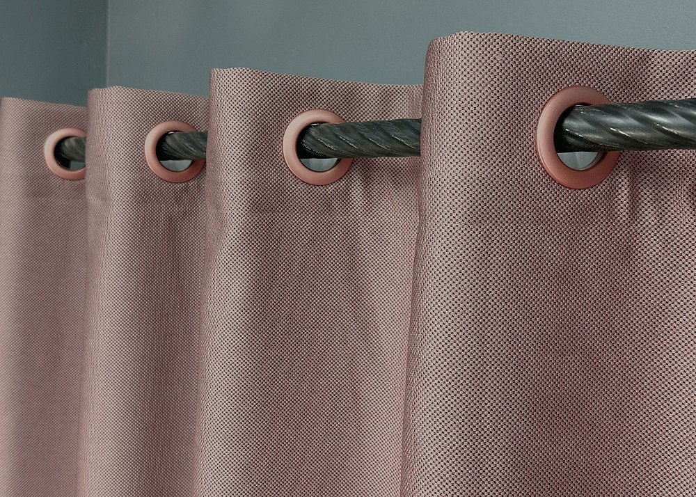 Комплект штор на люверсах VR-Textil Рогожка TERRA LUXE № 1863ш Пудровый 150х270 см 2 шт (37-0278) Киев - изображение 6