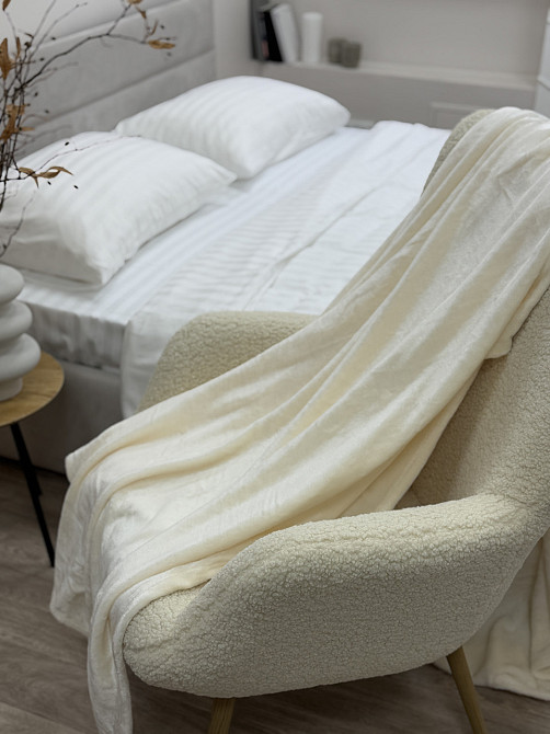 Ecotton Плед Ecotton 150х220 см Well Soft світло-молочний (11-9608 Coconut milk) Коломия - фото 7