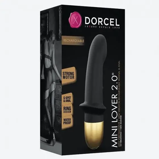 Вібратор Dorcel Mini Lover Black 2.0 перезаряджається, для точки G і масажу простати Львов