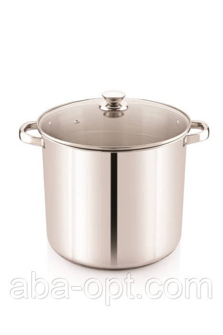 Каструля з нержавіючої сталі з подвійним дном Стрейт V 8 л (шт) 7355 Одеса - фото 1
