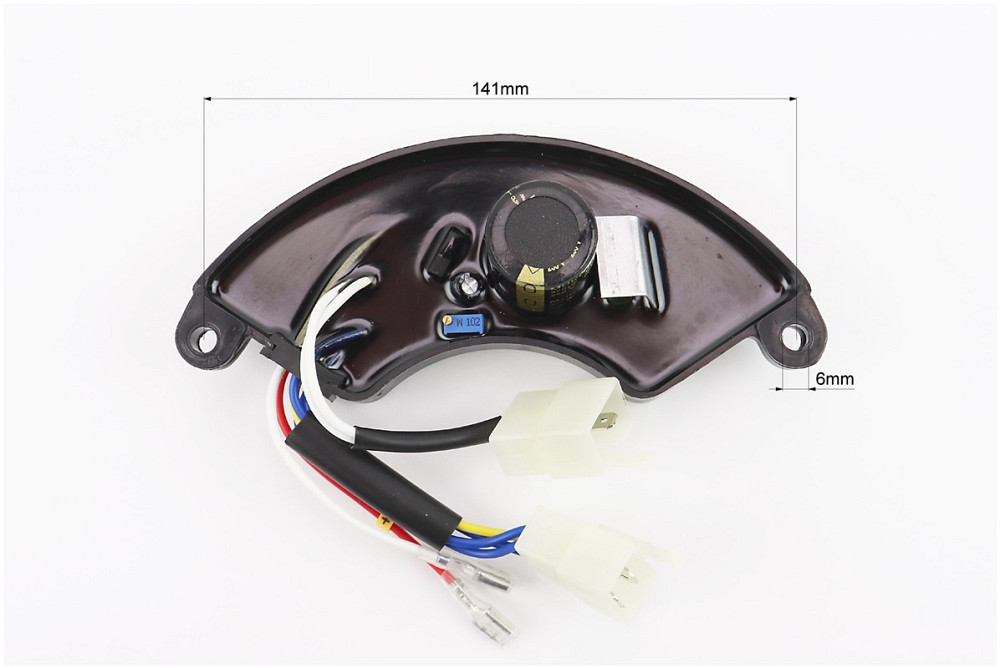 Реле напруги AVR трифазне 4-6кВт (корпус - сегмент, пластик, контакти - 2 "мама"+ 2 "тато" + 4 "тато", 250V, 470µF) Київ - фото 2