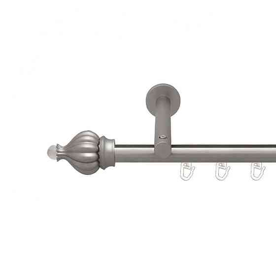 Карниз Orvit Таджа-Кристал металевий однорядний циліндр на профіль (16 см) профільна труба  Сатин 19 мм 300 см Львов