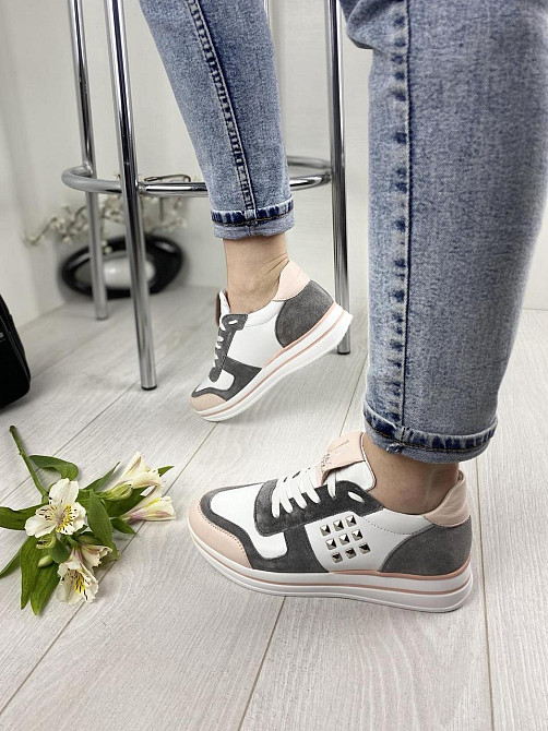 EMELI Кросівки жіночі EMELI 821/5 комбінований (весна-осінь, шкіра натуральна) (2707) лише 38р. Коломия - фото 3