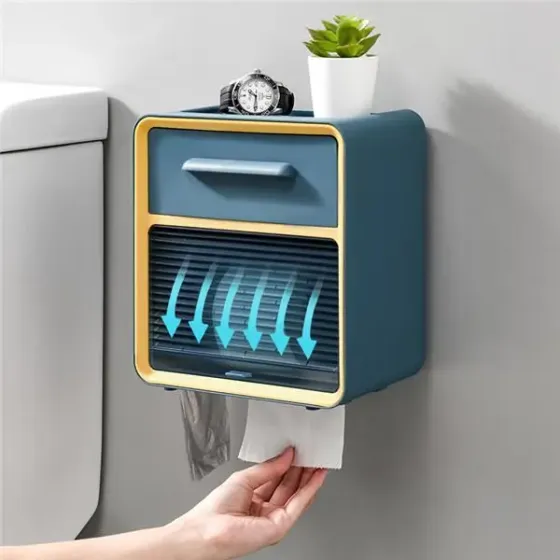 Навесной органайзер-держатель для туалетной бумаги с полкой и отделениями для салфеток,бумаг,пакетов Коломыя