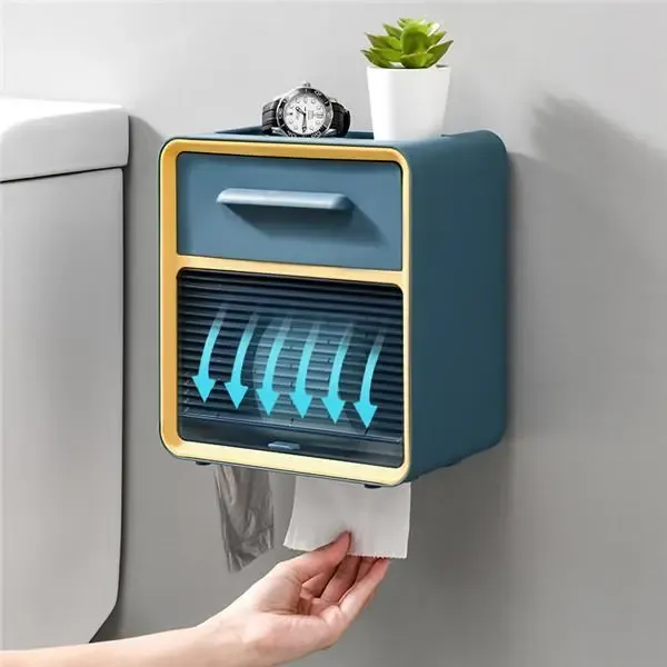 Навесной органайзер-держатель для туалетной бумаги с полкой и отделениями для салфеток,бумаг,пакетов Коломыя - изображение 1