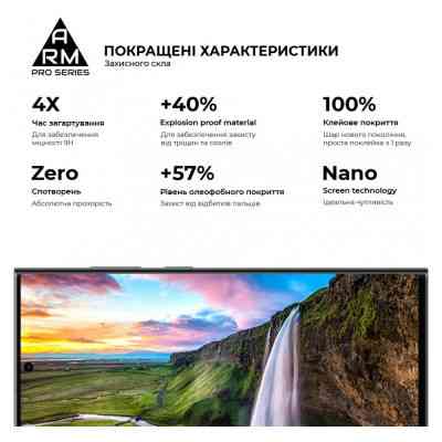 Скло захисне Armorstandart Pro Samsung S24 Ultra Black (ARM72438) Вінниця