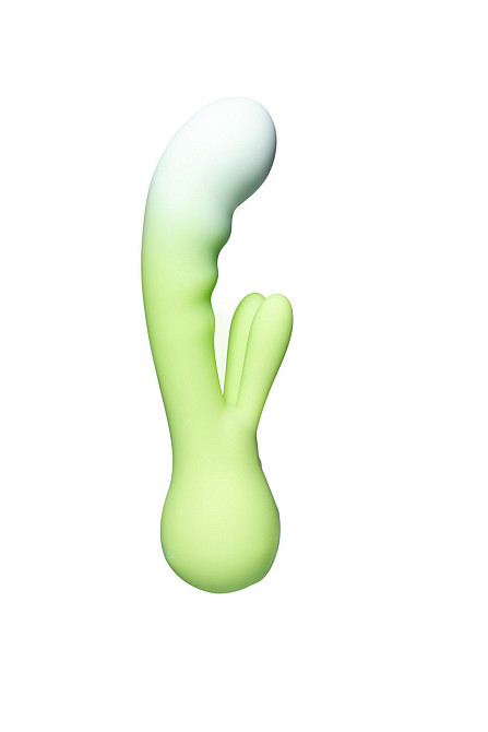 Вібратор-кролик зі світлодіодом Every Night Toys для точки G, зелений градієнт Sex Aura Київ - фото 3