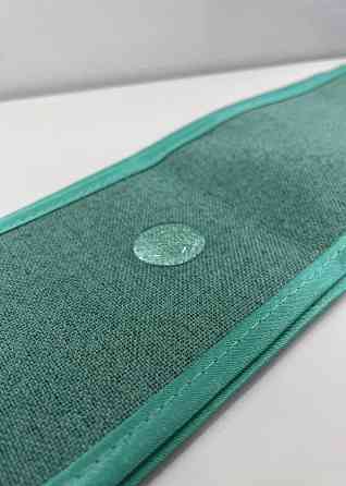 Комплект штор VR-Textil 100% блекаут ASHEN NIGHT 150х270 2шт і Тюль 400х270 1849ш-1153т бірюзовий з білим 71-090/3 Київ