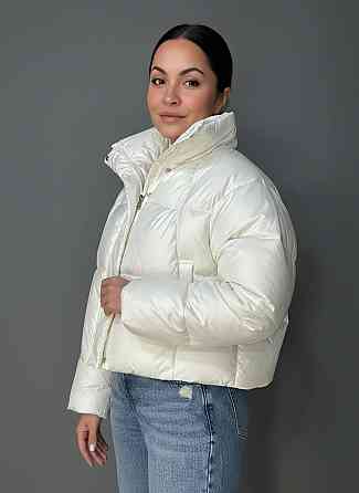 Куртка жіноча Lady Yep 30083 пуффер коротка глянцева молочна, молочний, L Київ