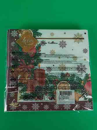 Салфетки бумажнае новогодние(ЗЗхЗЗ, 18шт)