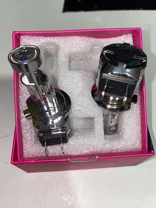 Светодиодные LED лампы H7 с линзой 72W 12000Lm, белый свет 5500K, комплект для автомобильных фар Одесса - изображение 7