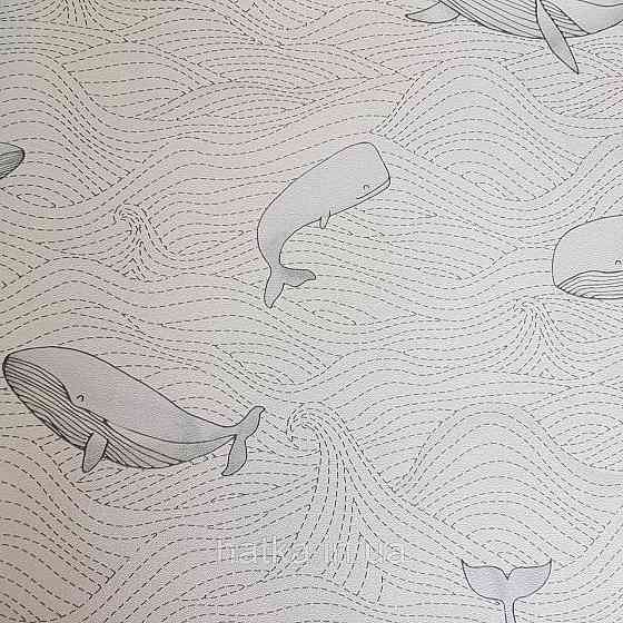 Шпалери флізелінові BN Doodleedo 0,53 х 10 м дитячі море океан риби сірі кити на сіро-зеленому Київ