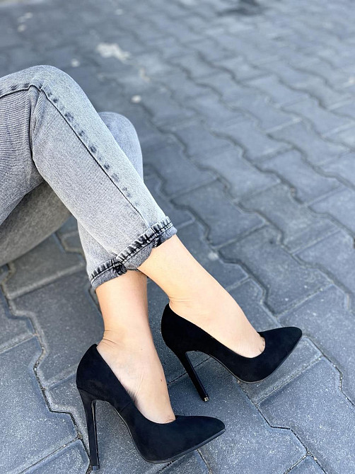 Туфлі жіночі LENA MELIANI чорні еко-замша каблук 11.5см 38р. (3560) Коломыя - изображение 5