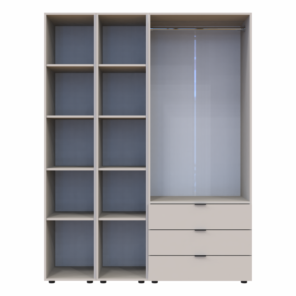 Комплект шкафов для одежды Doros Гелар (3 шт.) 153,9х49,5х203,4 см Кашемир (DRS-011244) Львов - изображение 11