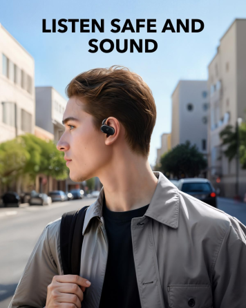 Бездротові навушники Anker Soundcore V20i Black відкриті Bluetooth 5.4 спортивні вологозахищені навушники з BassUp Київ