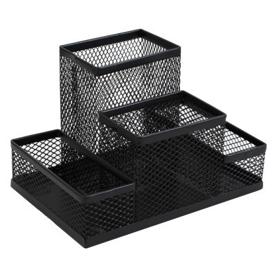 Настольный набор H-Tone металлический, 15,3х10,3х10 см, черный (SET-HT-JJ41208) Винница - изображение 1