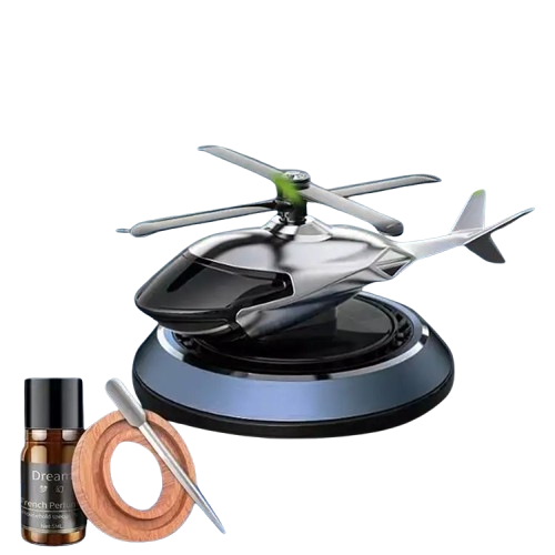 Ароматизатор в авто дифузор у формі вертольота на сонячній батареї, освіжувач багаторазовий синій Кам'янець-Подільський